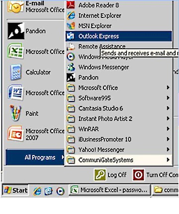 Setup Microsoft Outlook Express 1