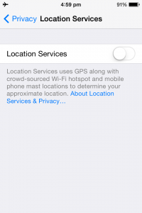 make iphone battery last longer: disable location services